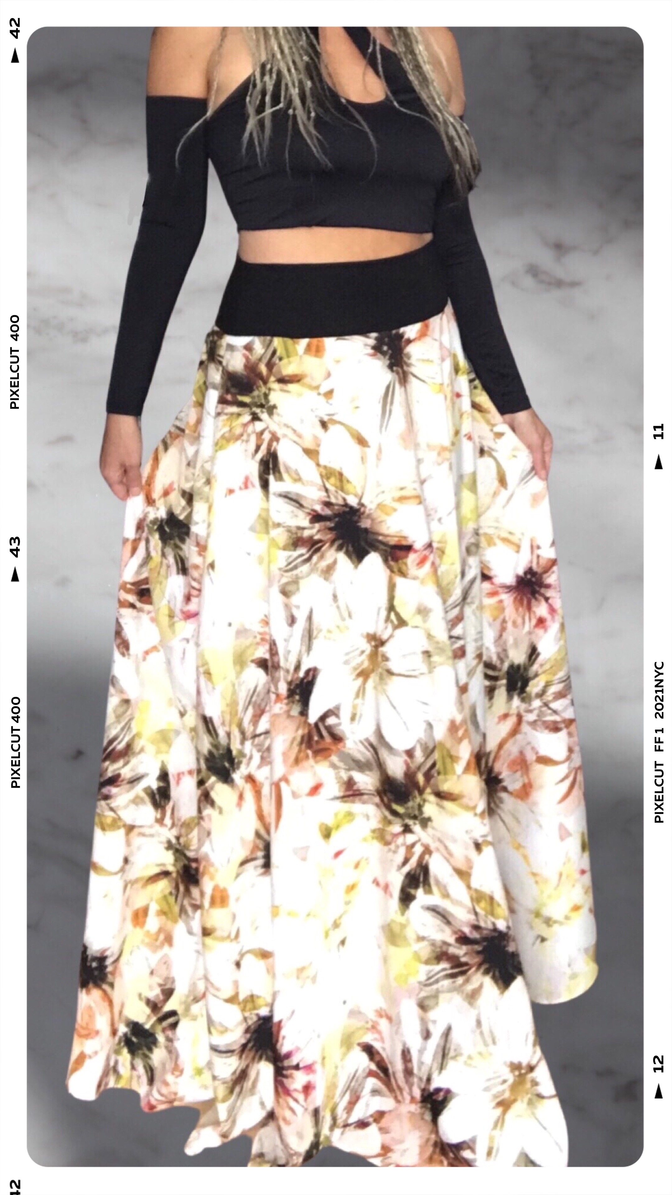 Dlouhá letní sukně - maxi sukně BOROS SK-L-FLWYE1